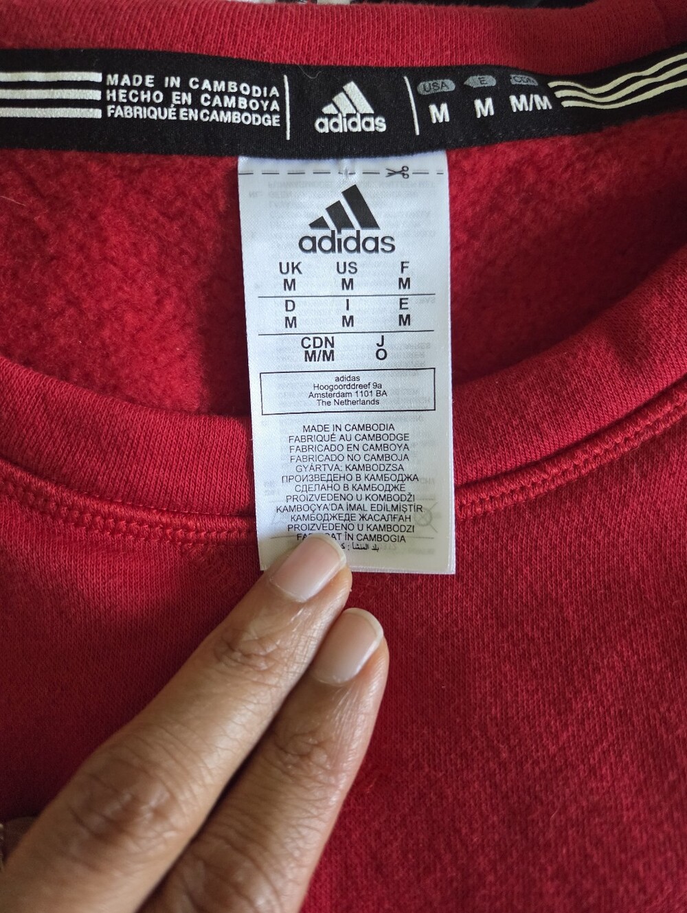 Adidas Red Pullover Crewneck Sweatshirt M